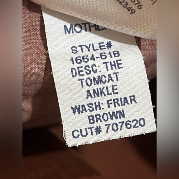 Mother Women’s jeans size 30 brown orange corduroy straight leg tomcat jeans 90s - Picture 11 of 13